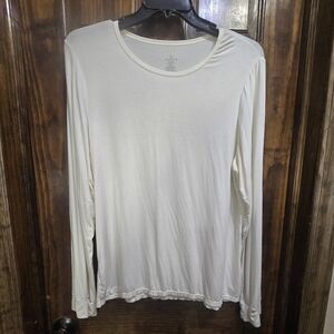 XXL CUDDL DUDS white Comfy Soft Layering Long Sleeve Shirt